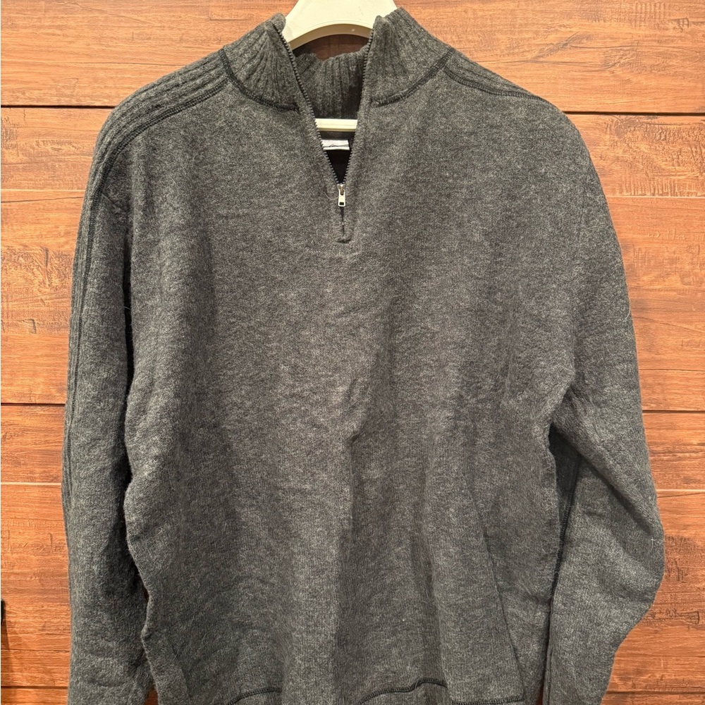 Gray Half-Zip Sweater